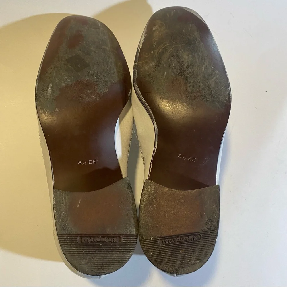 Sir Imperial white leather loafers SZ 8 1/2 EE, condition as shown GUC - Picture 9 of 9